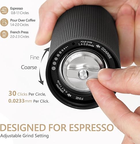 Miniatura 3 de TIMEMORE Molinillo de café manual Chestnut C3 ESP, molinillo de café manual con ajuste interno ajustable de molienda, molinillo de café cónico S2C