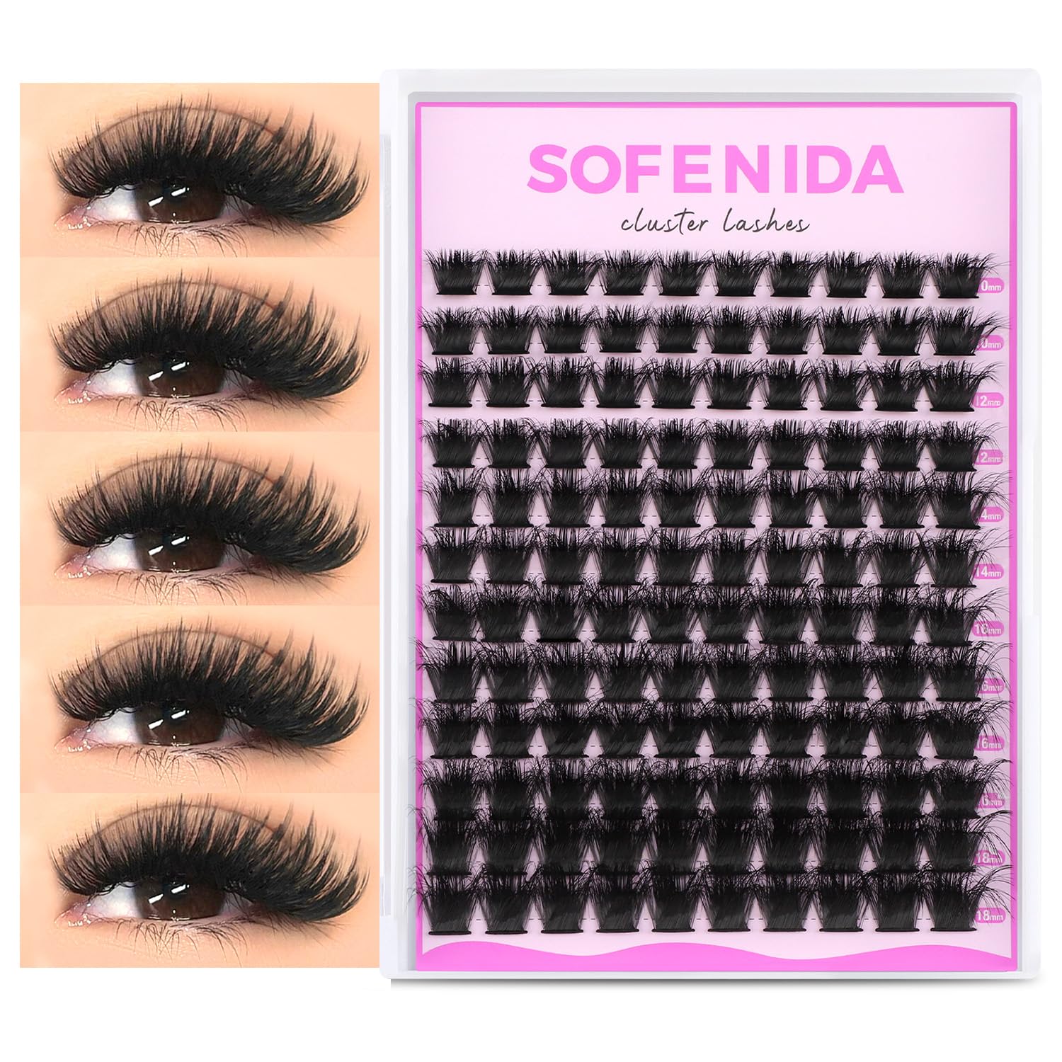 SOFENIDA 80D Lash Clusters Kit - Volume Eyelashes -22