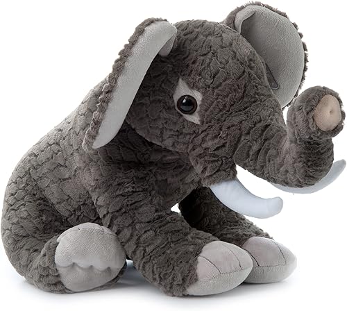 The Petting Zoo Animal de peluche de elefante, regalos para niños, animales salvajes del zoológico Onez, juguete de peluche de elefante jumbo de 20