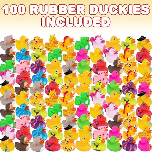 Miniatura 9 de ArtCreativity Assorted Rubber Duckies for Kids and Toddlers - Pack of 12 Cute Duck Bath Tub Pool Toys in Multiple Characters, Fun Carnival Supplies,