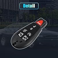Vista 7 de X AUTOHAUX Funda de repuesto para llavero de 7 botones sin llave para Dodge Grand Caravan para Chrysler Town and Country con hoja sin chip