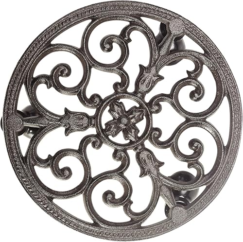 Miniatura 11 de Sungmor - Soporte de hierro fundido resistente para plantas en maceta, estante de metal de 19.3 pulgadas de 1 nivel, soporte decorativo para macetas