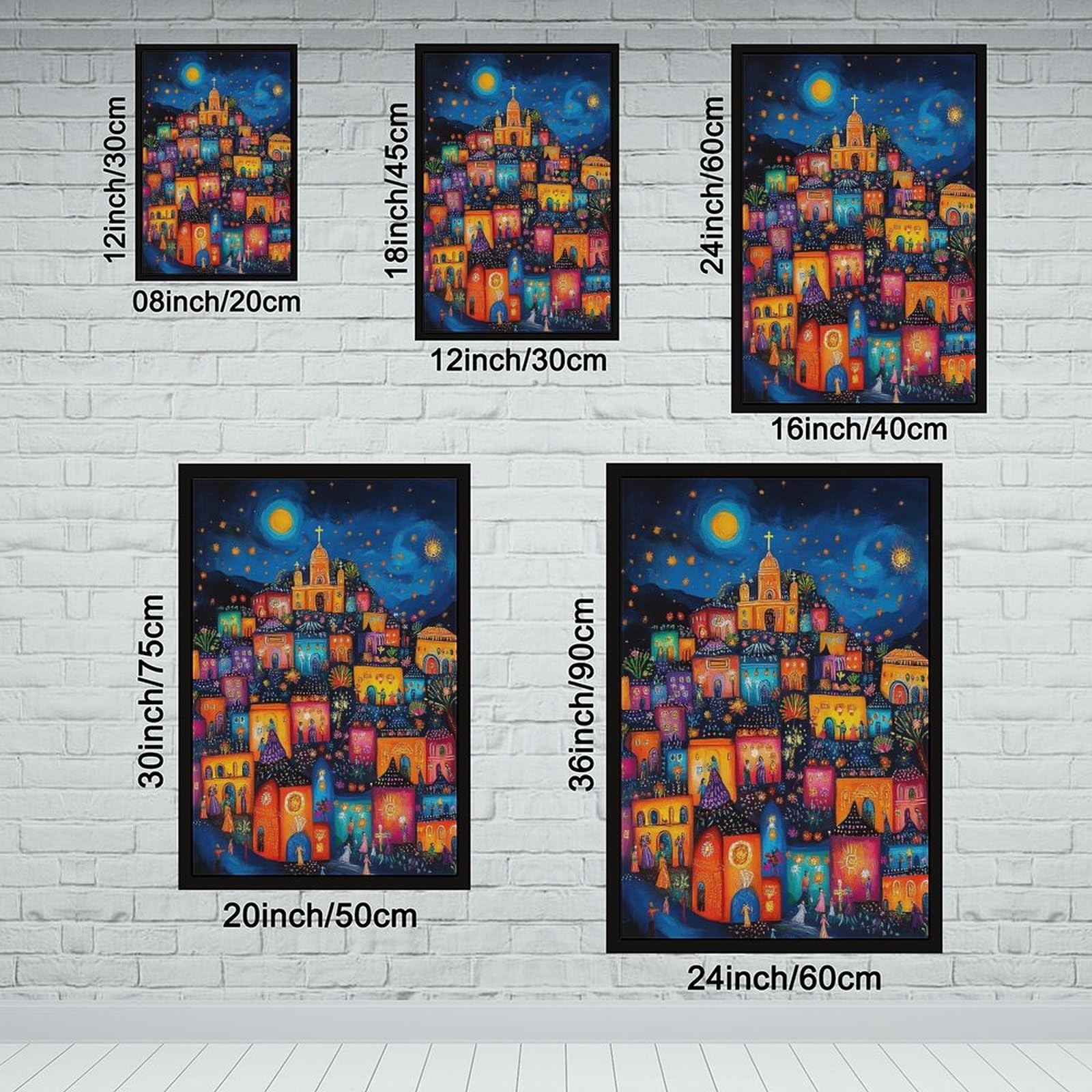 LXWNZE Noche De Rábanos Art_ Oaxaca Ravanello Festival Canvas Poster Wall Art Decor Stampa Dipinti per soggiorno Camera da letto Decorazione 40,6 cm L x 61 cm W
