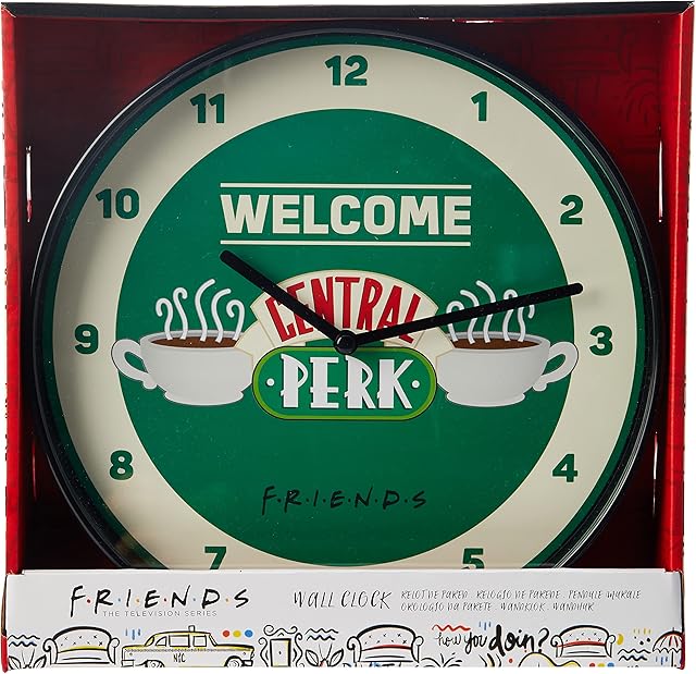 FRIENDS Wall Clock, Plastic Synthetic, Multi-Coloured, 40x40