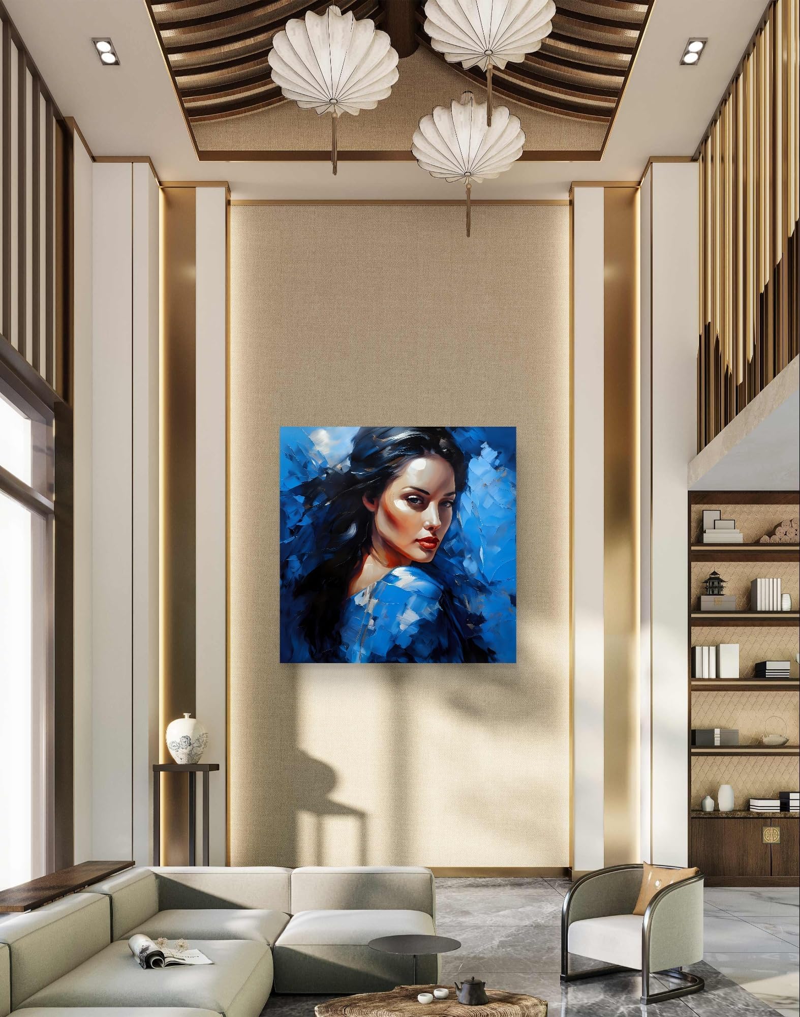 HAZELGLOW Canvas Print Experience the Irresistible Charm of Sensual Allure Art Studio: Elevate Your Space with Captivating Beauty and Elegance HG90628046 (18"X18")