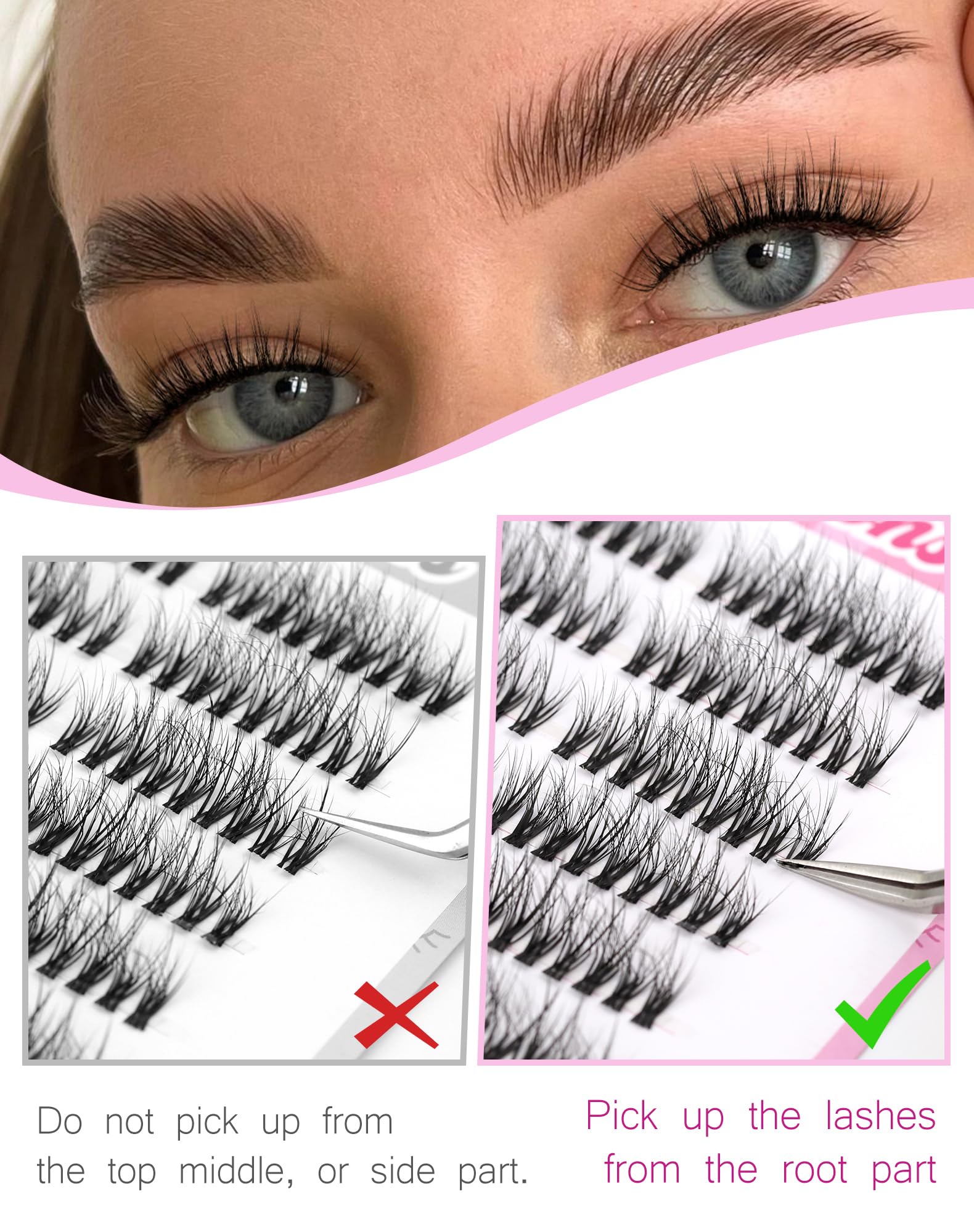 Short Lash Clusters Wispy C Curl Eyelash Clusters Volume Individual Eyelashes Natural Cluster Eyelash Extensions Natural Looking Cluster Lashes by Jiocolor(C Curl, 8-14mm): WINK