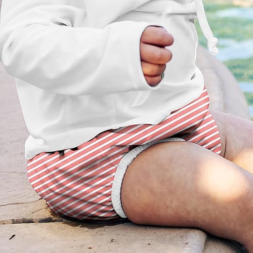 Miniatura 3 de green sprouts Pañal de natación Eco Snap para bebé, rayas coralinas, 6 meses