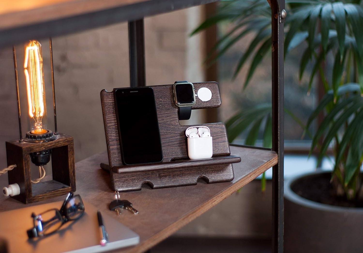 Review TESLYAR Wood Phone Docking Station Ash Key Holder Wallet Stand Watch Organizer Men Husband Wife Anniversary Dad Birthday Father Graduation Gadgets Compatible with iPhone iWatch AirPods Exclusive Discount 60% Price TESLYAR Wood Phone Docking Station Ash Key Holder Wallet Stand Watch Organizer Men Husband Wife Anniversary Dad Birthday Father Graduation Gadgets Compatible with iPhone iWatch AirPods