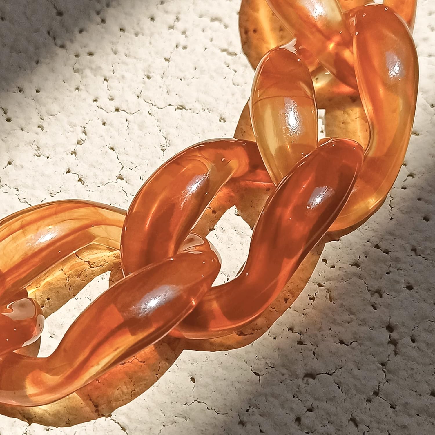 Statement Chunky Choker Fashion Acrylic Cable Link Chain Necklace for Women - Image 4