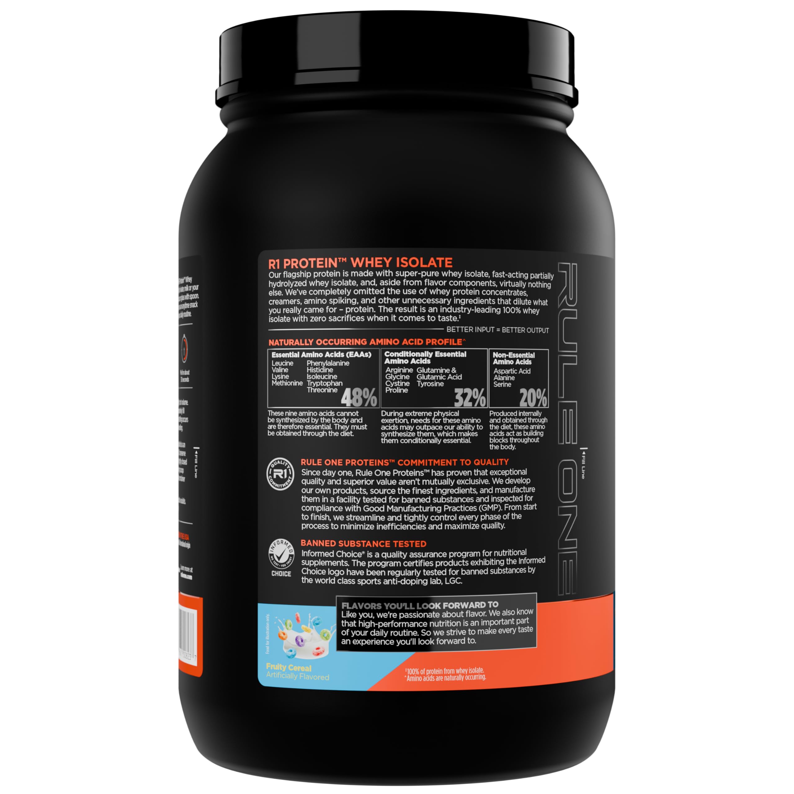 Rule1 R1 Protein (2lbs) Fruity Cereal - Eiweiße - Molkenprotein-Isolat
