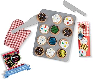 Melissa & Doug Slice & Bake Cookies Set - Play Food Set Bundle with 1 Theme Compatible M&D Scratch Fun Mini-Pad (04074)