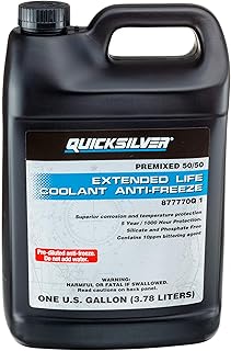 Quicksilver 877770Q1 Extended Life Coolant Anti-Freeze, Pre-Diluted 50/50, 1 Gallon