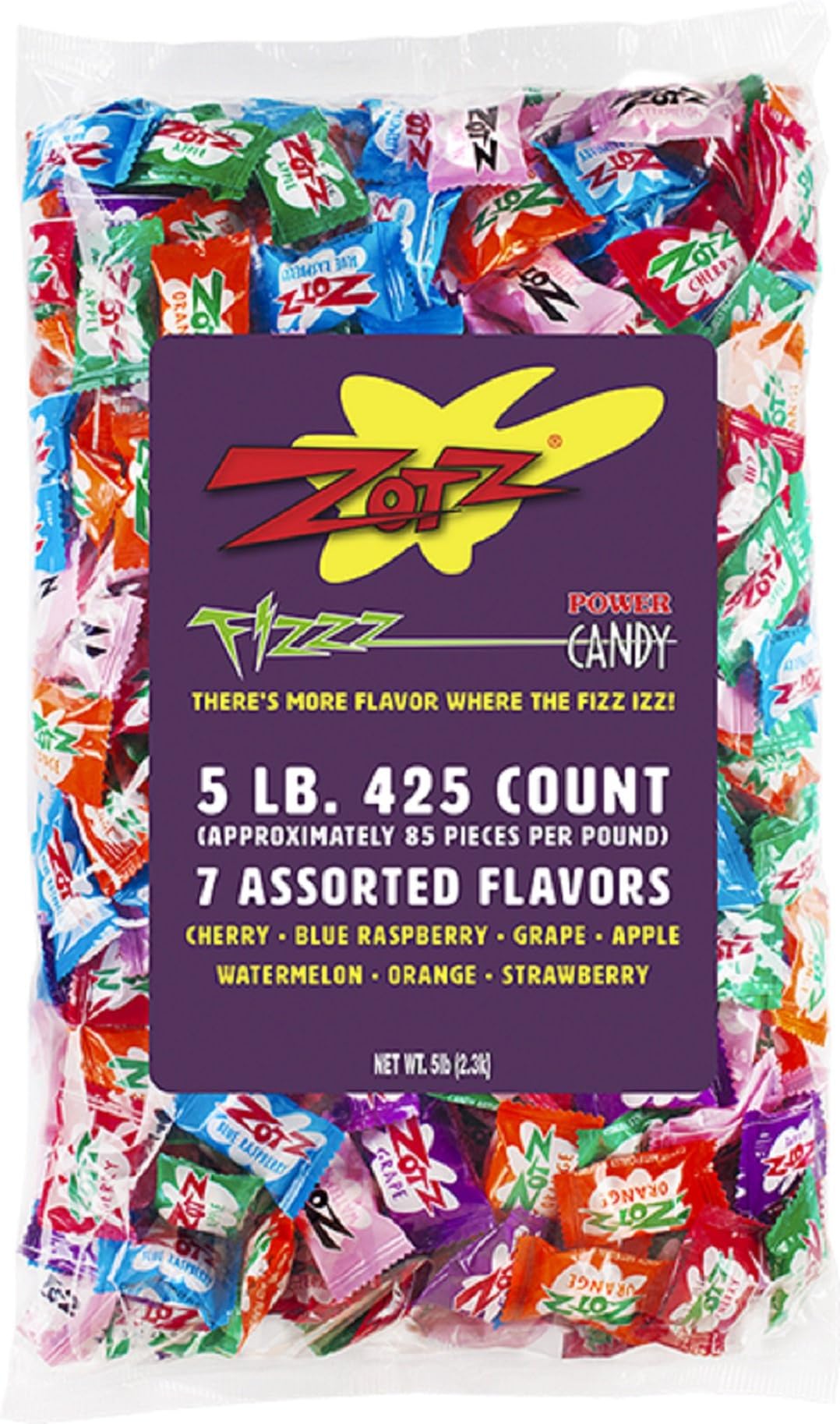 Fizzy Candy, Assorted Flavors, 425 Count Bag