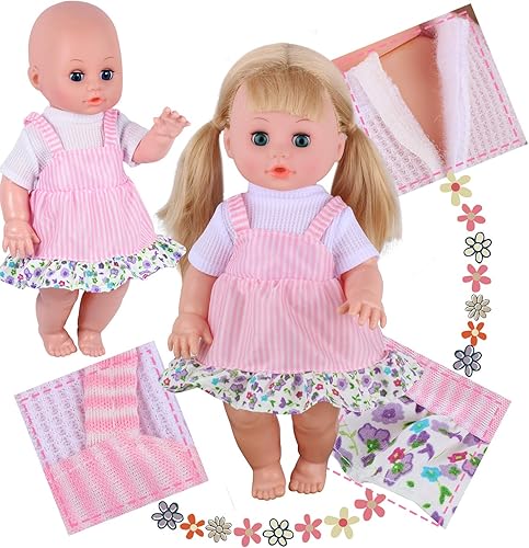 Miniatura 4 de Paquete de 7 para muñecas americanas de 11 a 12 pulgadas, ropa de muñeca de bebé, disfraces, trajes de princesa, cumpleaños, envoltura de regalo de