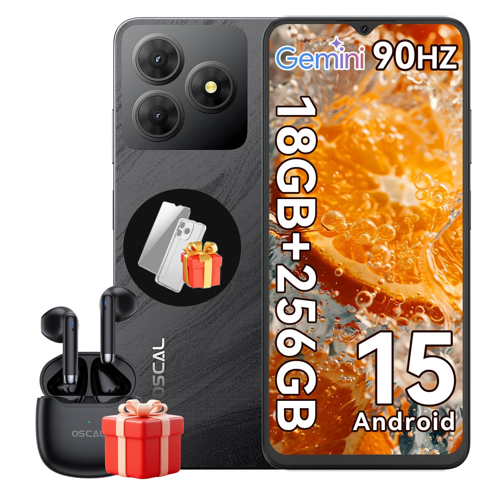 schermo cellulare android oscal flat 2 18gb+256gb 15.6 pollici
