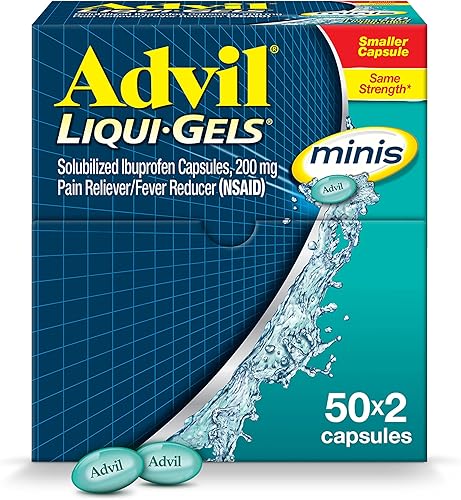 Miniatura 1 de Advil Liqui-Gels - Minis alivio del dolor y reductor de fiebre, medicina para el dolor para adultos con ibuprofeno 200 mg para aliviar el dolor,