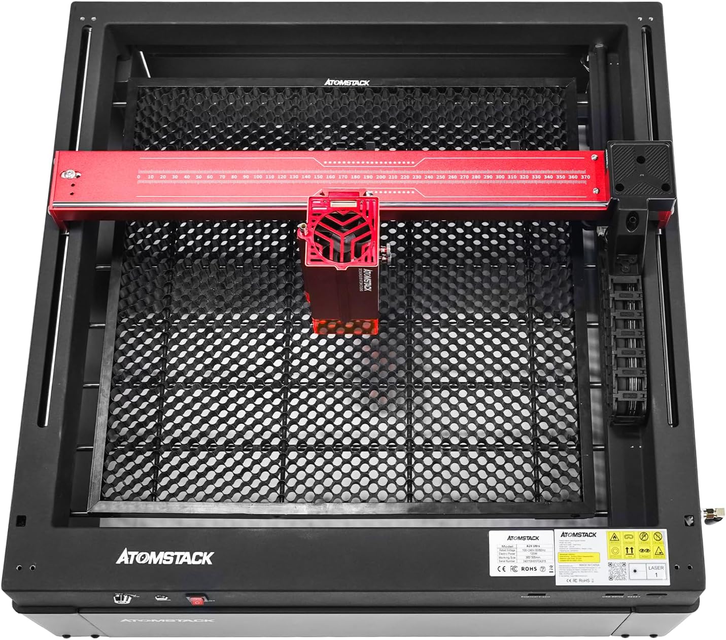 ATOMSTACK H2 Riser Base Suitable for A6/A12/A24/A48 Pro&A6/A12/A24/A48 Ultra Laser Engraver,Sheet Metal Material, Sturdy and Stable, Preventing Smoke Leaking