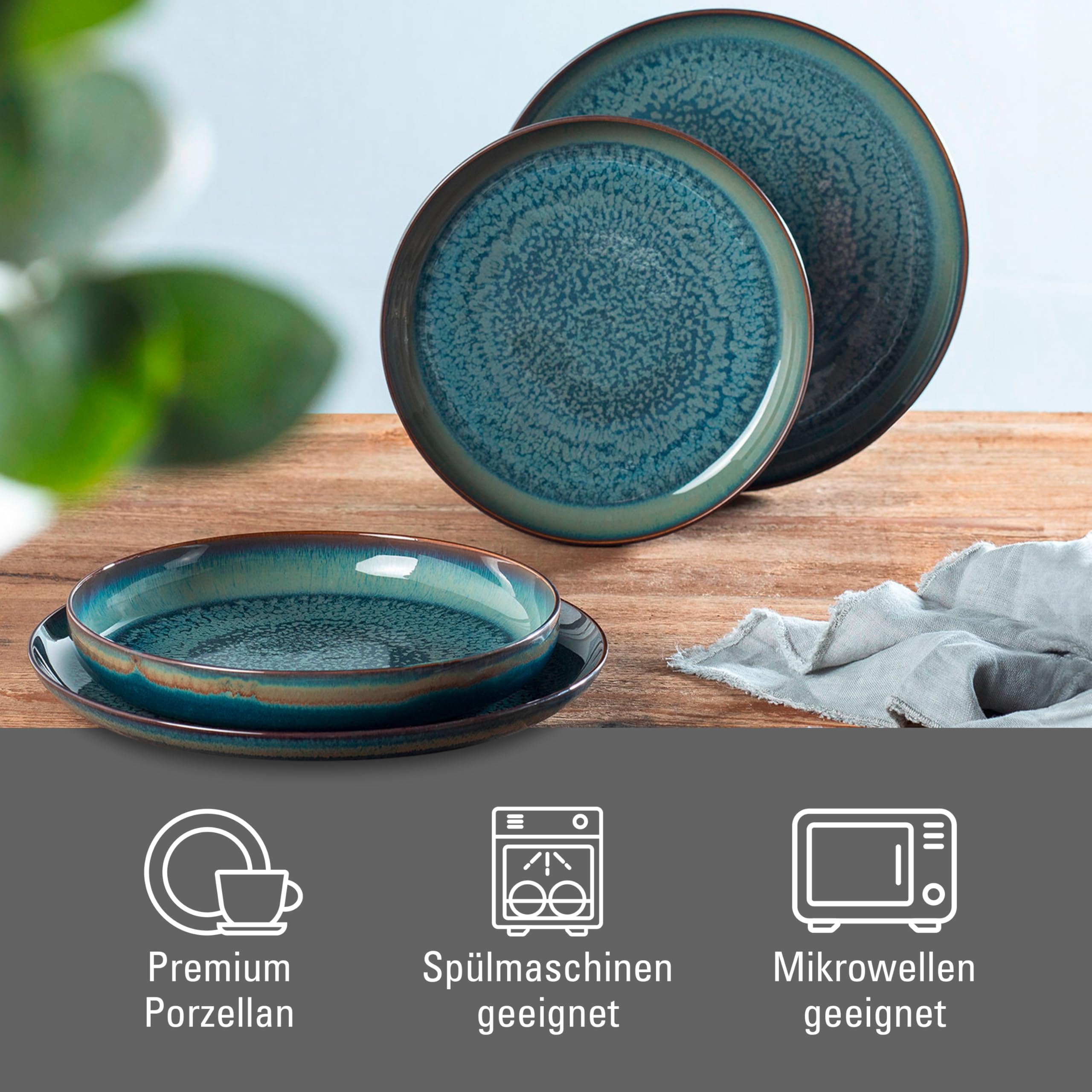 Amazon.com | like. by Villeroy & Boch Crafted Breeze plate set, 4