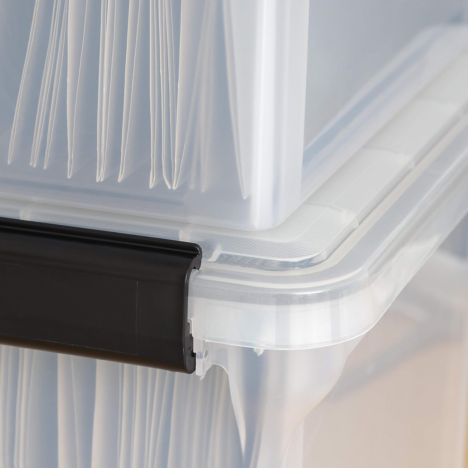 IRIS USA 32 Quart Weathertight Plastic Storage Bin Tote Organizing Container with Durable Lid and Seal and Secure Latching Buckles, 4 Pack : Everything Else