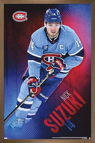 Miniatura 18 de Trends International NHL Montreal Canadiens - Póster de pared de Nick Suzuki 23, 22.37 x 34.00 pulgadas, paquete de póster y montaje