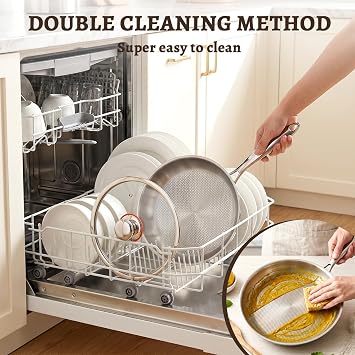 9.4 Titanium Pans for Cooking Pure Healthy Titanium Frying Pan