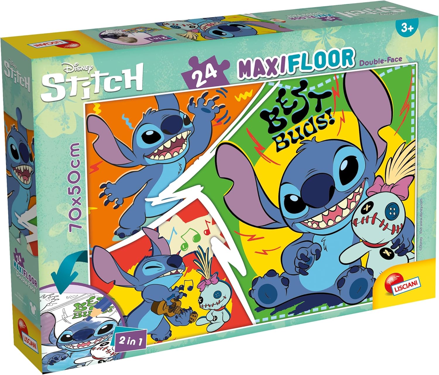 Lisciani Giochi 109760 Disney Puzzle df Maxi Floor 24 lilo & Stitch