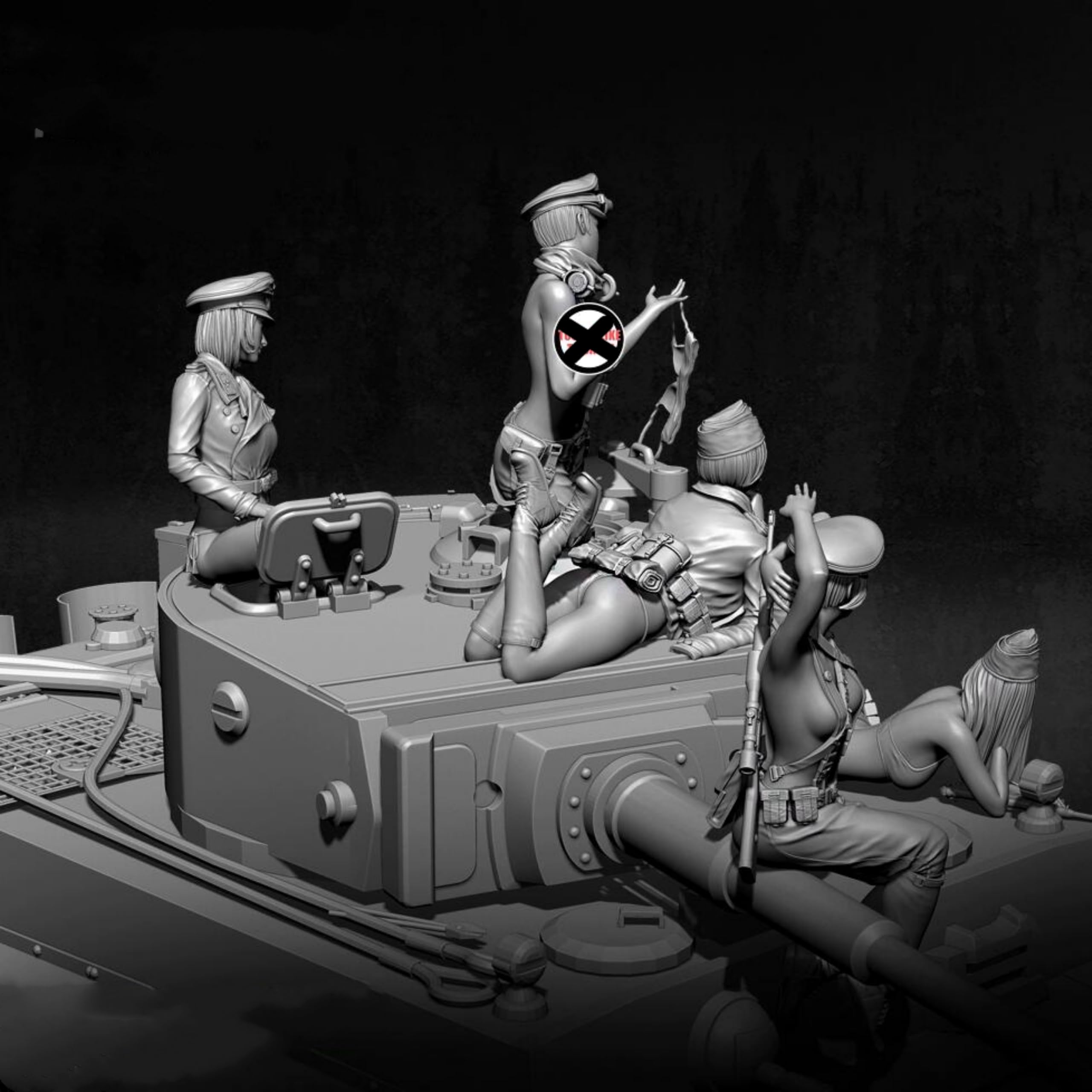 TRUEGRIS 1/35 WWII German Tank Soldier Resin Model Kit Unpainted and Unassembled (5 people, no tank) //k5w2J20