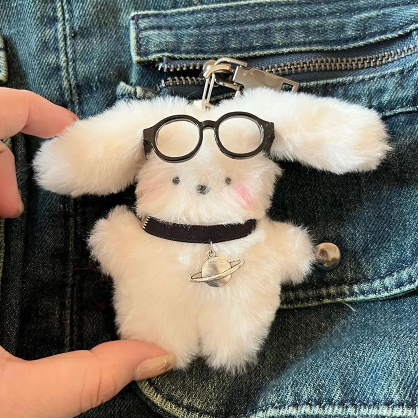 Amazon.co.jp: jojnsha ラブリーフラッフぬいぐるみキーホルダー