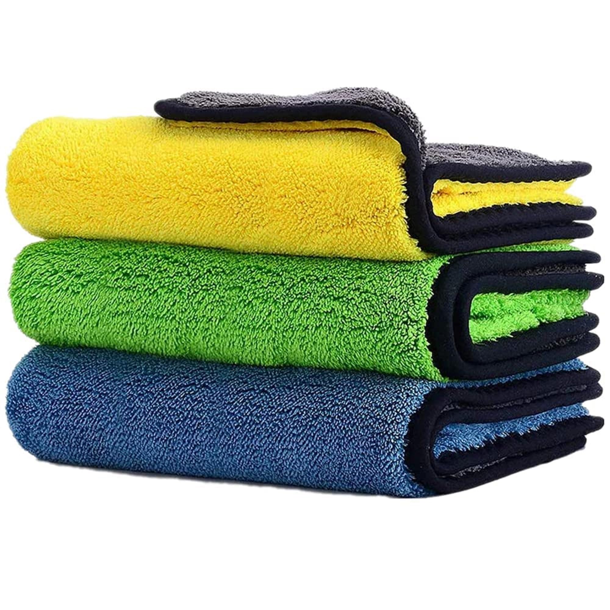 Microfiber Car Cleaning Towel Set, Dual-Sided Thick Cloths for Washing, Drying and Polishing Vehicles (Pack of 3)-picture-28