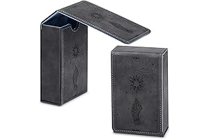 PU Leather Tarot Card Storage Box - Celestial Sun Design