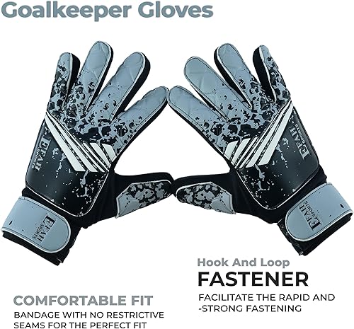 Miniatura 3 de Guantes de portero de fútbol para niños y jóvenes, guantes de portero de fútbol con agarres fuertes