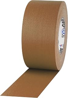 ProTapes Pro Gaff Premium Matte Cloth Gaffer's Tape With Rubber Adhesive, 11 mils Thick, 55 yds Length, 3" Width, Tan (Pack of 1)