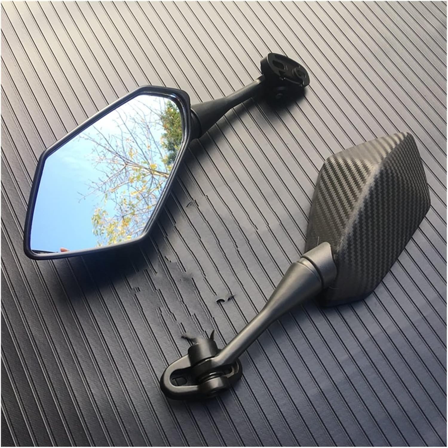 Motorfiets Zijspiegels Voor YZF R1 R6 R25 R15 R125 R3 R1S R1M FZ6R Spiegels Motorfiets Scooter Achteruitkijkspiegel Carbon Look Black Moto Achterzijspiegel