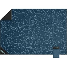 Rumpl Pack Mat Ultraportable Ground Mat, Large, Puzzled Blue
