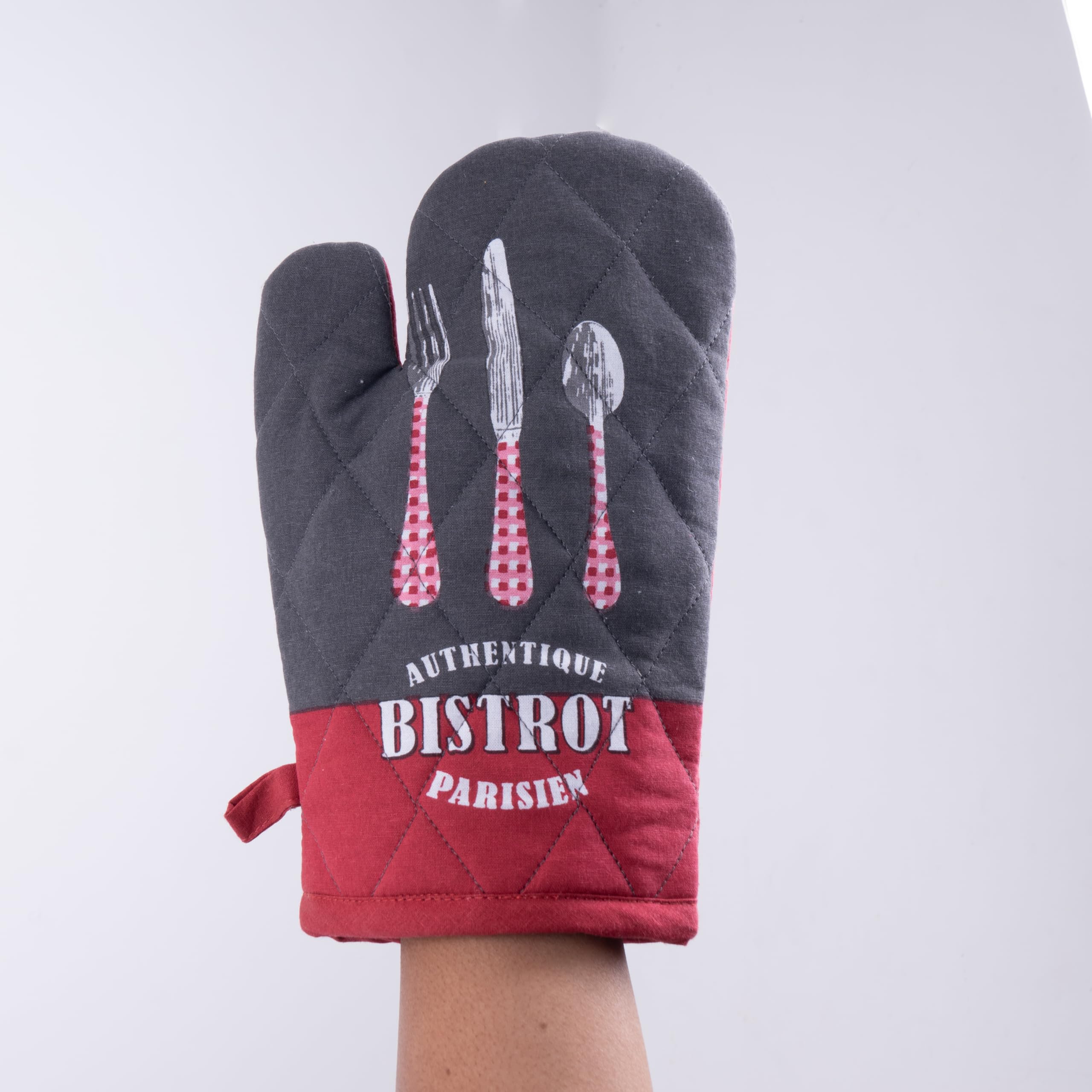 HOMYCO Oven Gloves 100% Cotton Oven Mittens and Pot Holder Set | Cotton Padded Oven Gloves and Pot Holder (OvenMitts Red/Grey) (B0DF5B9WMX) Amazon Price History, Amazon Price Tracker