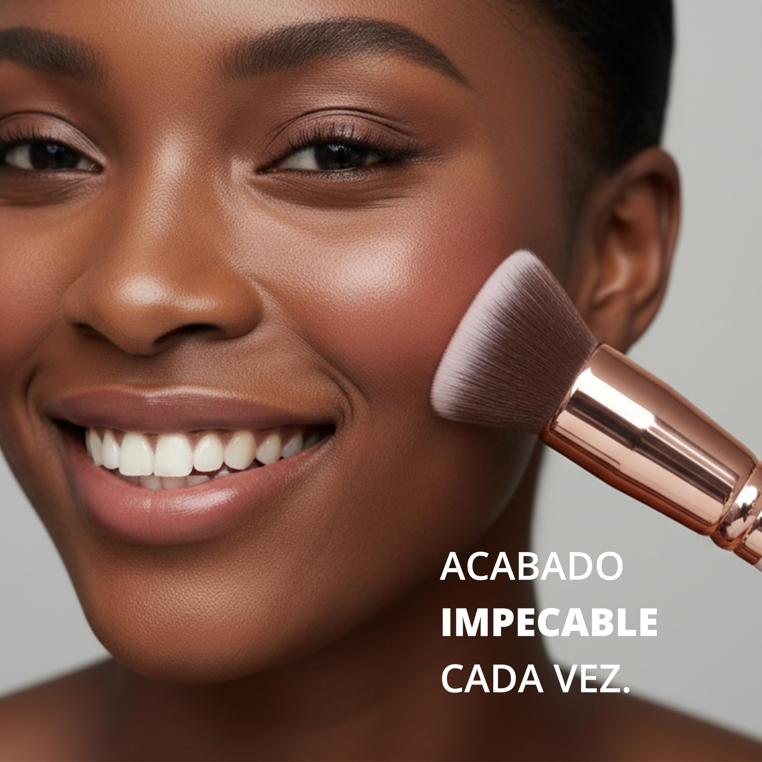 Brocha Base Maquillaje Fluido Kabuki Profesional - Brocha Foundation Contouring Polvos - Fibras Sintéticas Gruesas — view 9