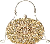 Sparkling Rhinestone Evening Clutch Purse for Women - Crystal Diamond Glitter Handbag for Weddings & Parties