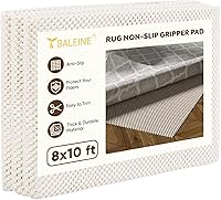 BALEINE Extra Thick Non-Slip Rug Pad Gripper 8x10 for Hardwood Floors - Cut-to-Fit Under Rug Mat for Stability & Comfort