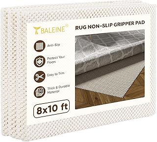 BALEINE Non Slip Rug Pad Rug Gripper for Hardwood Floors, Extra Thick Non Slip