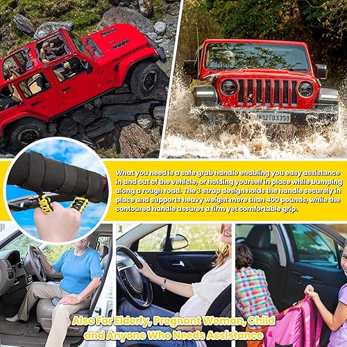 Vista 135 de 4 asas de agarre para Jeep Wrangler JK JKU JL JLU TJ YJ Sports Sahara Freedom Rubicon Unlimited Gladiator JT 1955-2023 UTV ATV Premium 550 Paracord