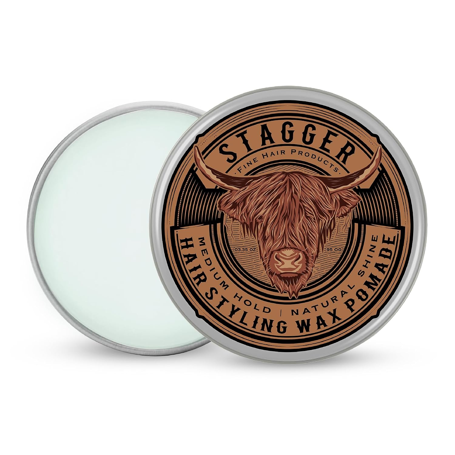 Amazon.com: STAGGER Hair Styling Wax Pomade, Medium Hold, Natural Shine ...