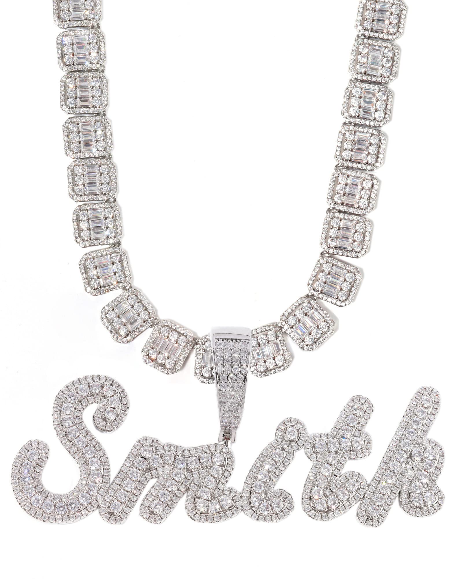 LuxeFlexLuxeFlex Initial Name Pendant Necklace for Men and Women