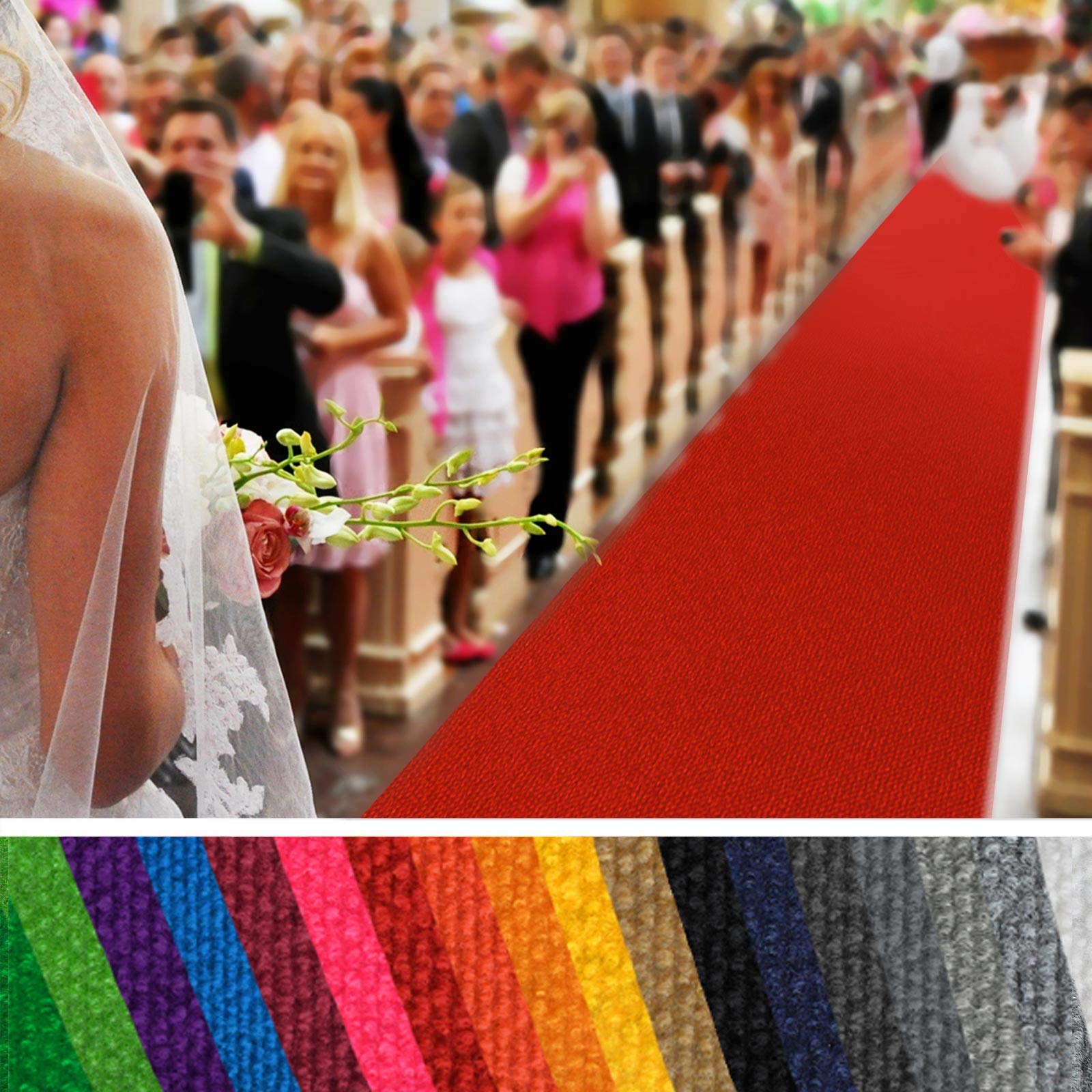 Passatoia Al Metro SALSA - 1,00m X 3,00m Passatoia Rossa, Tappeto Rosso - Foto 7