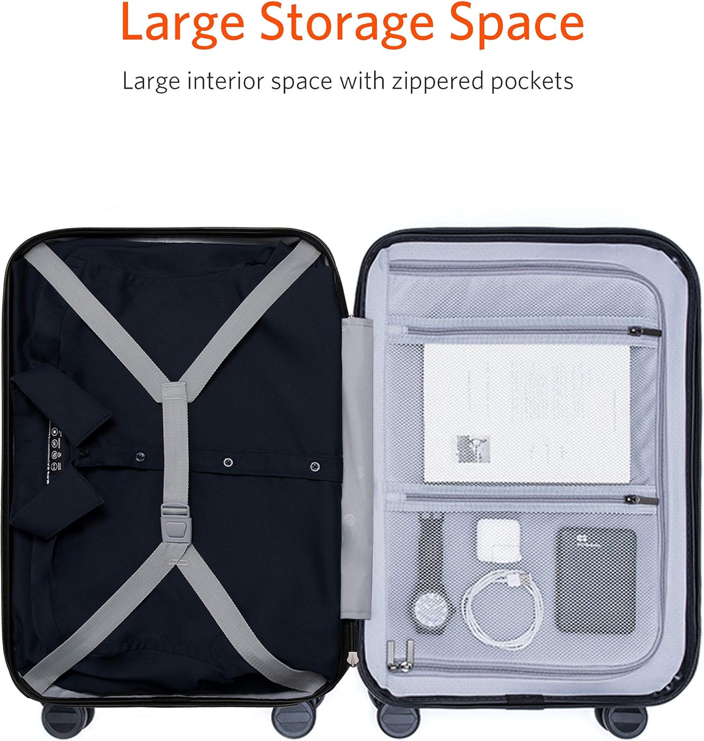 carry on luggage 22x14x9 with spinner wheels hardside carry on