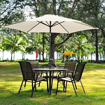 Amazon.com : Ainfox 9ft Patio Umbrella Outdoor Portable Table