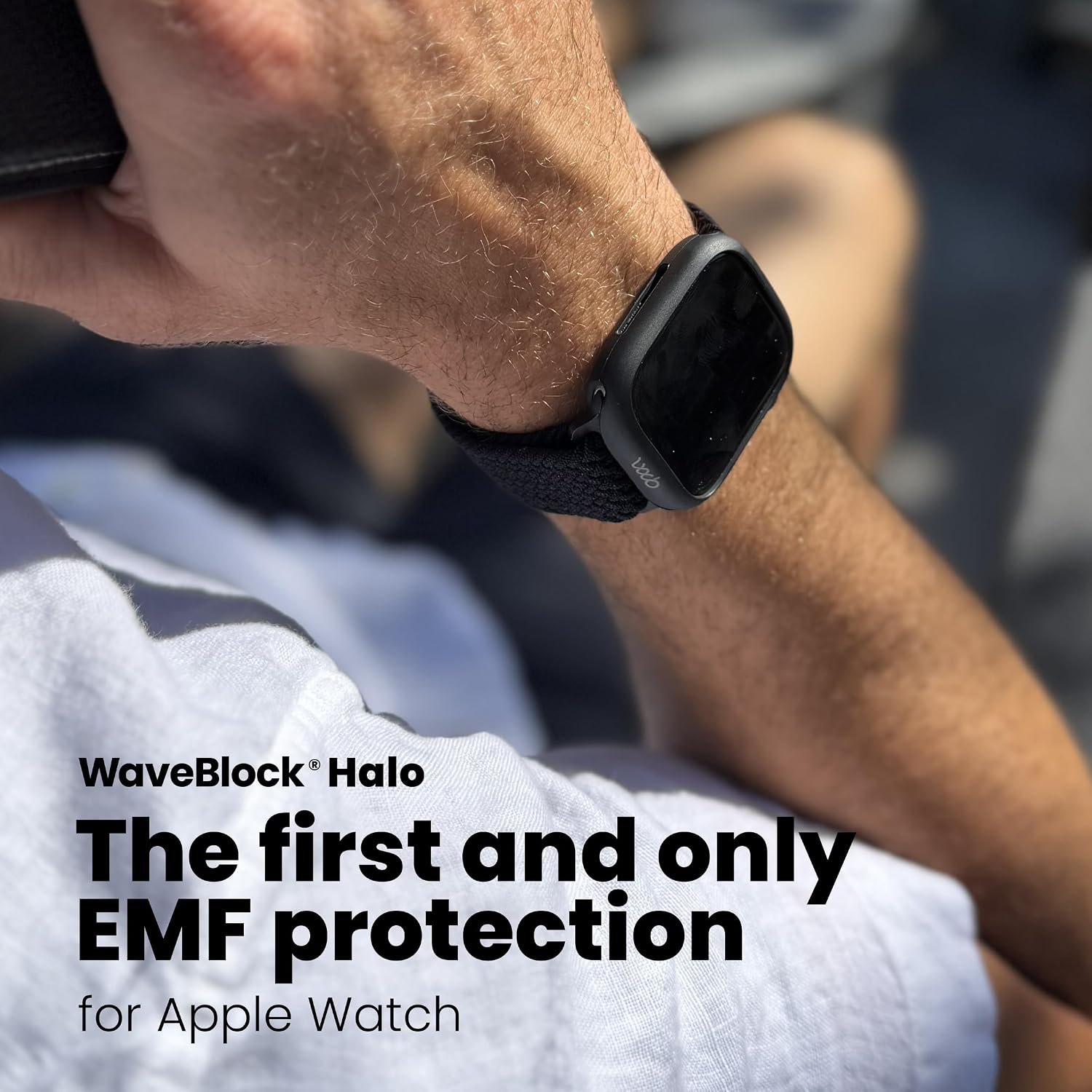 EMF Protection Apple Watch Bumper Case 42mm Series 10 & 11 WaveBlock Halo | Up to 84% EMF Reduction, Patented Blocker Technology, FCC Lab Tested, Charge & Heart-Rate Sensor Compatible, Soft Silicone