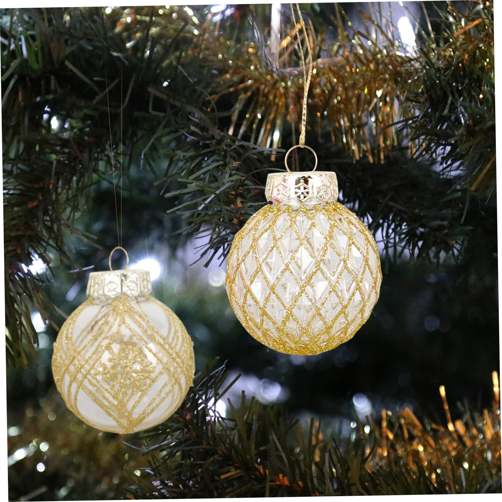 Cabilock 25pezzi Palline di Natale Decorative Sospese per Albero di Natale Oggetti di Scena per Decorazioni Natalizie Ciondoli per Decorazioni Palline Sospese per Festa