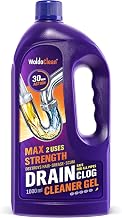 WoldoClean Professional Pipe Unblocker Gel 1000 ml – Cleans Extra Strong Pipes Against Hair and Grease, Sink Unblocker, Shower and Washbasin, Penetrates Standing Water