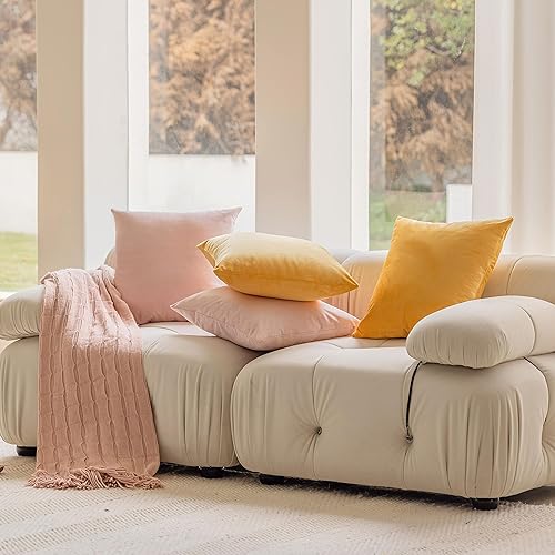 Vista 167 de Home Brilliant Fundas de almohada color verde azulado súper suaves cuadradas de terciopelo azul para sofá, dormitorio de niñas pequeñas, 18 x 18