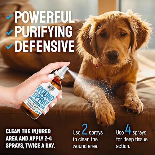 Miniatura 5 de Spray para heridas para mascotas  Cuidado coloidal de heridas y piel de plata para perros y gatos  Ayuda con erupciones, puntos calientes, picazón,